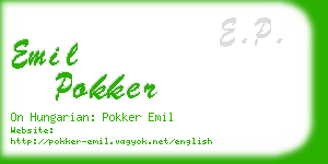 emil pokker business card